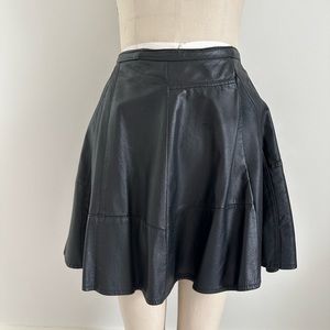 100% up-cycled leather skirt